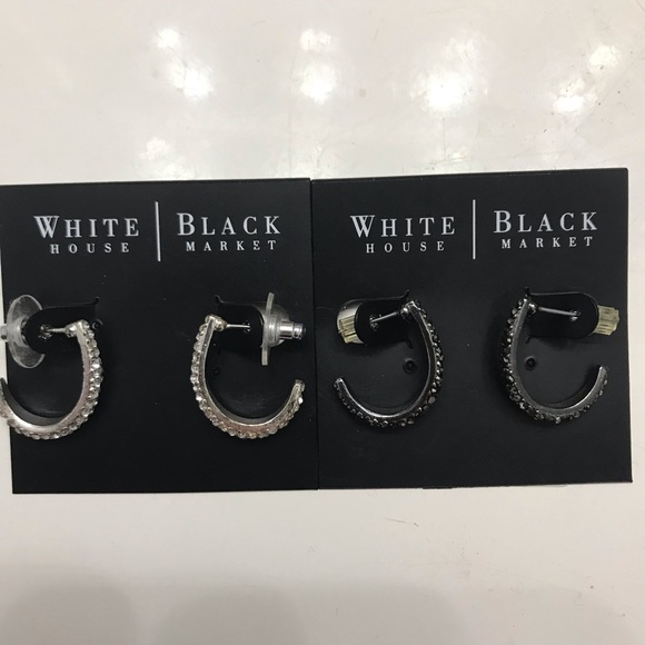 ***SOLD***Set of WHBM Pave Earrings - Picture 2 of 8